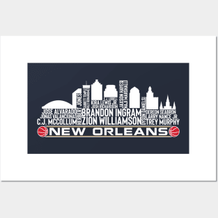 New Orleans Basketball Team 23 Player Roster, New Orleans City Skyline Posters and Art